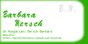 barbara mersch business card